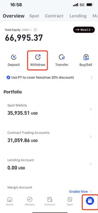 withdrawal-on-phemex